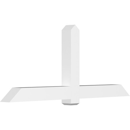 Ekena Millwork Eugene Architectural Grade PVC Gable Bracket, 84"W x 35"H x 6"D x 6"F, 10/12 Pitch GBP084X35X0606EUG00